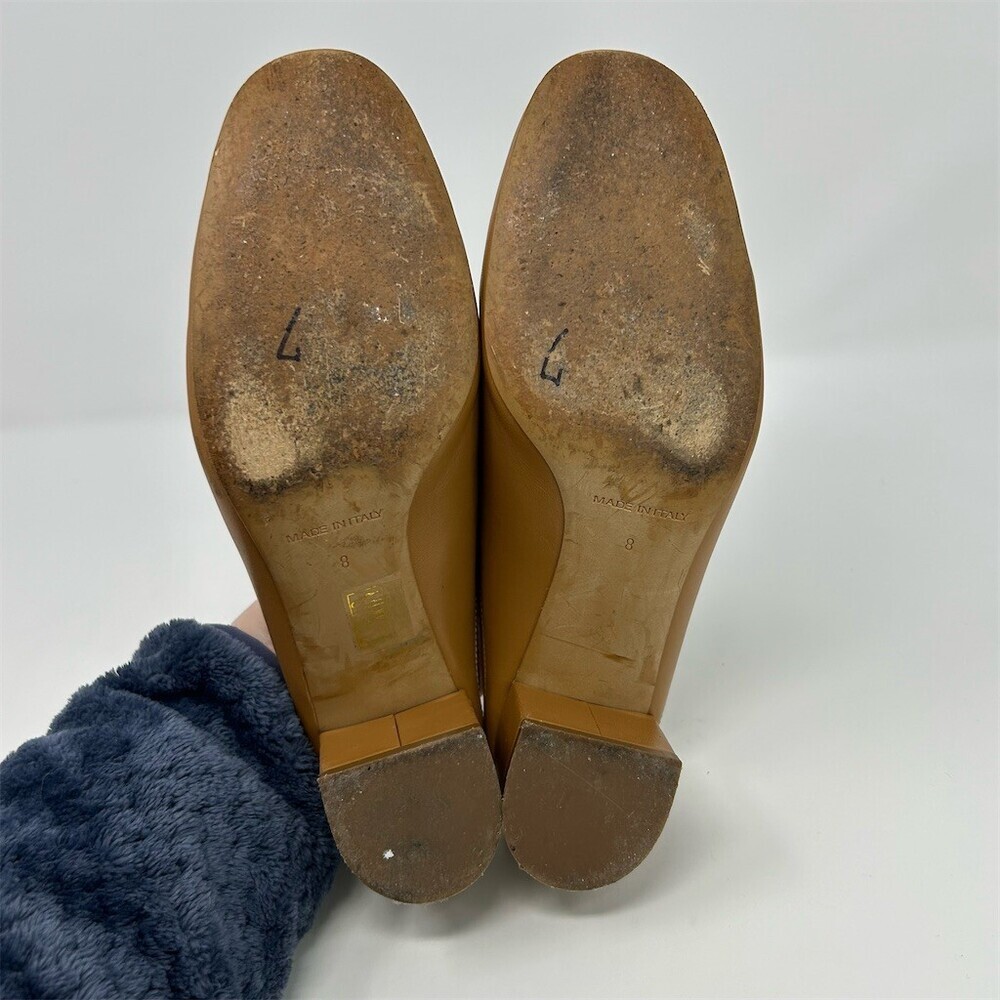 Everlane The Day Heel Mule Womens Brown Slip-On Block Heel Almond Toe Size 8 - Picture 9 of 12